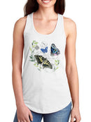 Floral Butterflies Art T-shirt -Jennifer Paxton Parker Designs