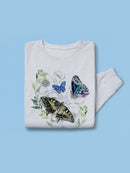 Floral Butterflies Art Sweatshirt -Jennifer Paxton Parker Designs