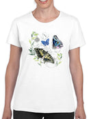 Floral Butterflies Art T-shirt -Jennifer Paxton Parker Designs