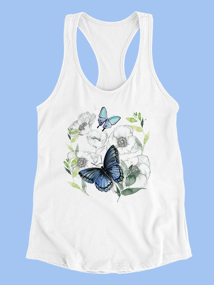 Butterflies Floral Art T-shirt -Jennifer Paxton Parker Designs
