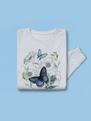Butterflies Floral Art Sweatshirt -Jennifer Paxton Parker Designs