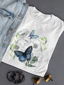 Butterflies Floral Art T-shirt -Jennifer Paxton Parker Designs