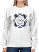 Butterfly Mandala Ii Sweatshirt -Jennifer Paxton Parker Designs
