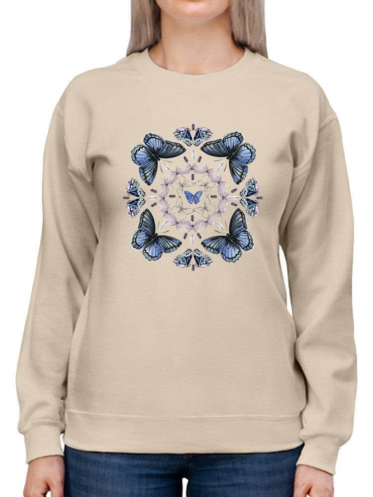 Butterfly Mandala Ii Sweatshirt -Jennifer Paxton Parker Designs
