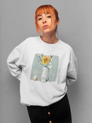 Cotton Bouquet I Sweatshirt -Jennifer Paxton Parker Designs