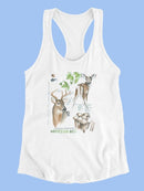 Wildlife Journal. Deer Racerback Tank -Jennifer Paxton Parker Designs