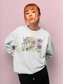 Lacey Flowers Sweatshirt -Jennifer Paxton Parker Designs