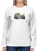 Christmas Cars Iv Sweatshirt -Jennifer Paxton Parker Designs