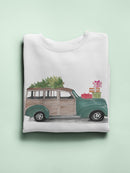 Christmas Cars Iv Sweatshirt -Jennifer Paxton Parker Designs