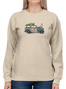 Christmas Cars Iv Sweatshirt -Jennifer Paxton Parker Designs