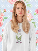 Summer Butterflies Set Sweatshirt -Jennifer Paxton Parker Designs