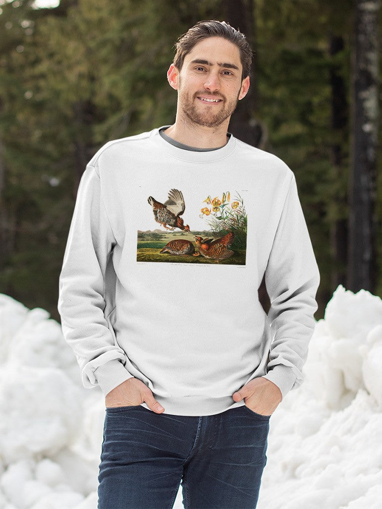 Pinnated Grouses Sweatshirt -John James Audubon Designs