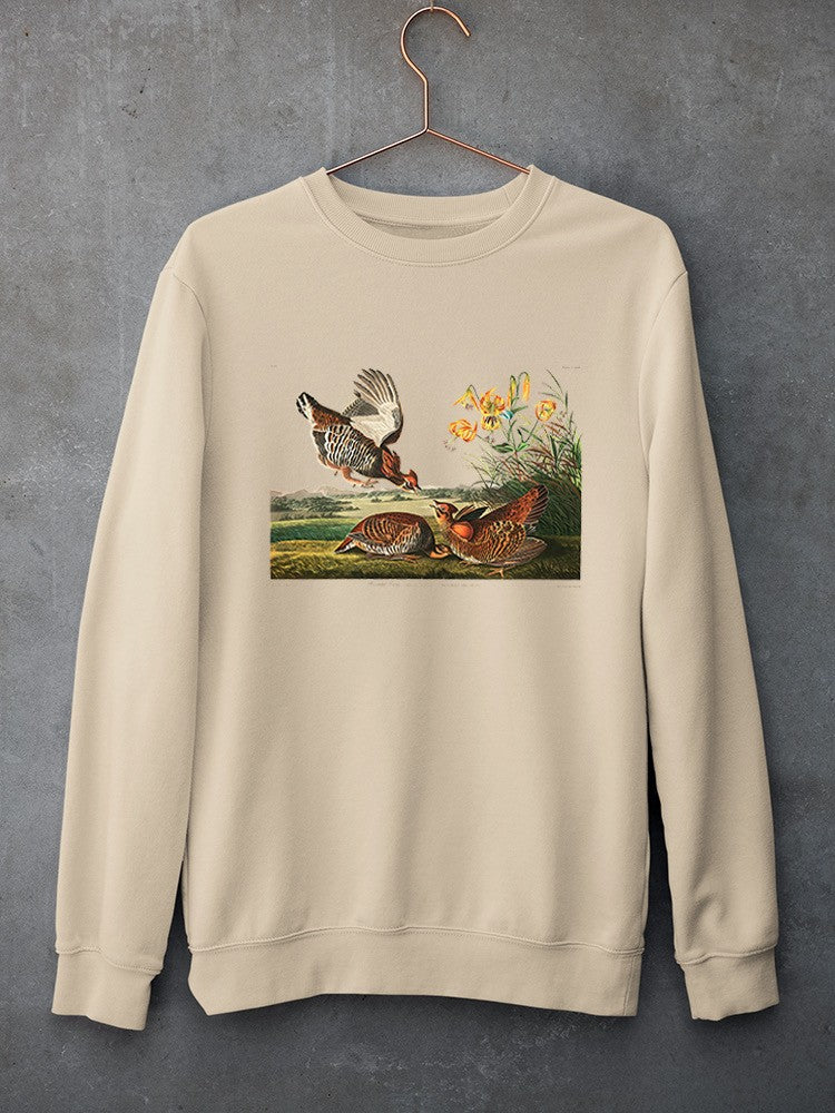 Pinnated Grouses Sweatshirt -John James Audubon Designs