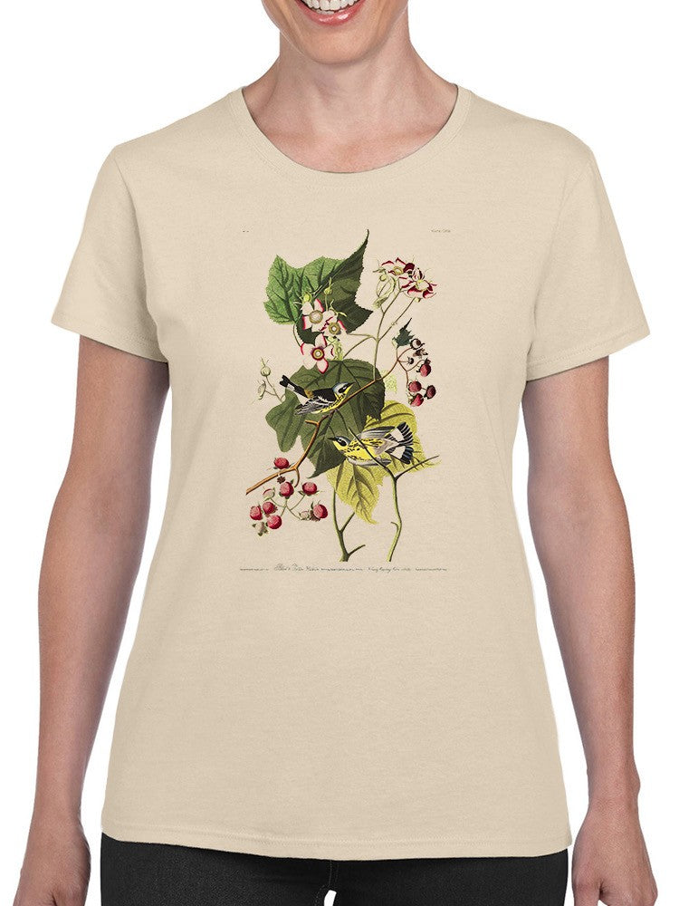 Black And Yellow Warbler T-shirt -John James Audubon Designs
