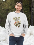 Bachman's Warbler And Flowers Sweatshirt -John James Audubon Designs