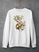 Bachman's Warbler And Flowers Sweatshirt -John James Audubon Designs