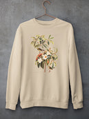 Bachman's Warbler And Flowers Sweatshirt -John James Audubon Designs