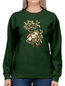 Bachman's Warbler And Flowers Sweatshirt -John James Audubon Designs