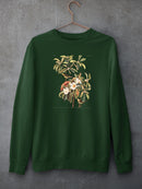 Bachman's Warbler And Flowers Sweatshirt -John James Audubon Designs