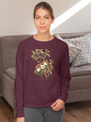 Bachman's Warbler And Flowers Sweatshirt -John James Audubon Designs