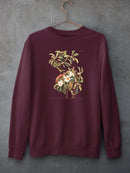 Bachman's Warbler And Flowers Sweatshirt -John James Audubon Designs