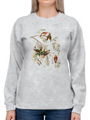 American Crossbills Sweatshirt -John James Audubon Designs