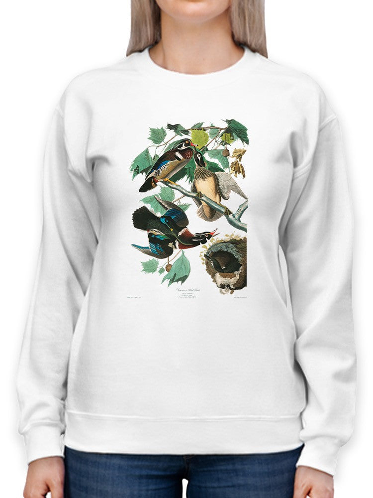 Wood Ducks Art Sweatshirt -John James Audubon Designs
