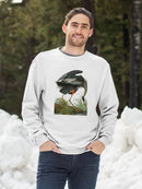 A Great Blue Heron Sweatshirt -John James Audubon Designs