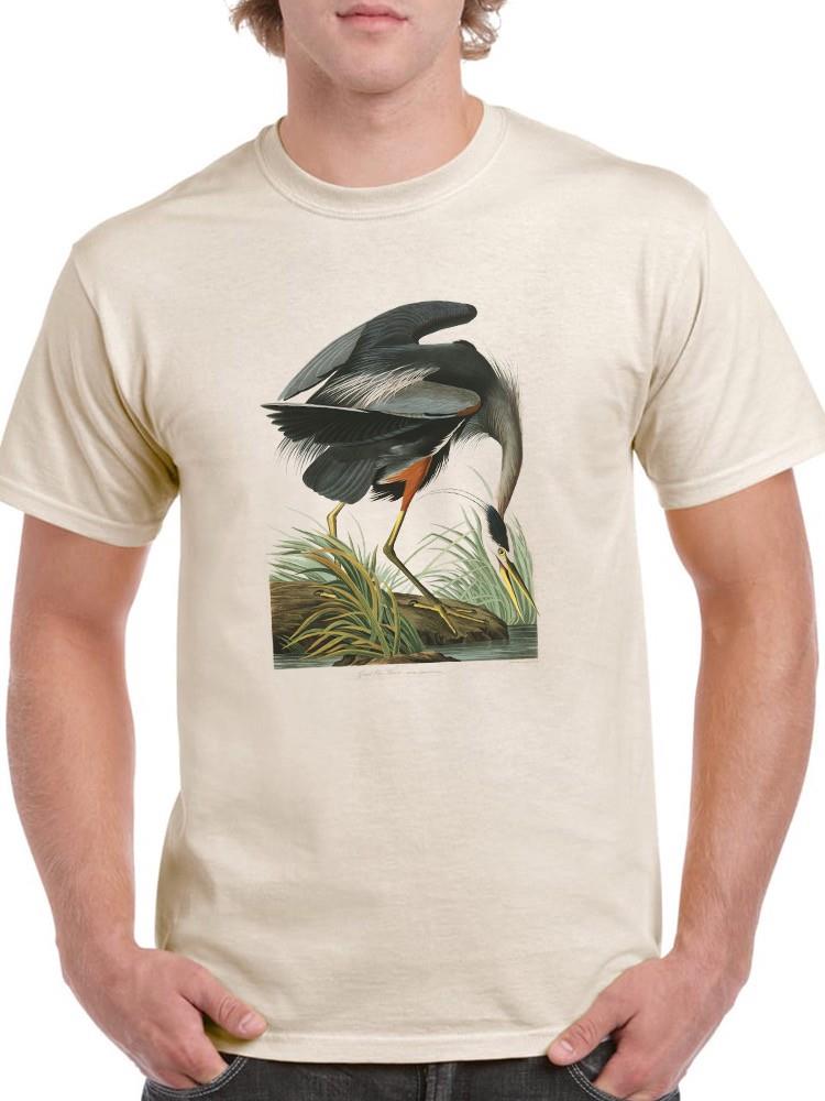 Great Blue Heron. T-shirt -John James Audubon Designs