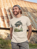 Great Blue Heron. T-shirt -John James Audubon Designs