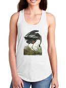 Great Blue Heron Racerback Tank -John James Audubon Designs