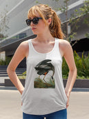 Great Blue Heron Racerback Tank -John James Audubon Designs