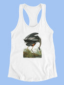 Great Blue Heron Racerback Tank -John James Audubon Designs