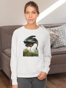 A Great Blue Heron Sweatshirt -John James Audubon Designs