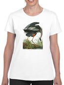 Great Blue Heron. T-shirt -John James Audubon Designs