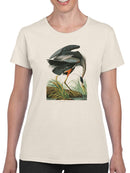 Great Blue Heron. T-shirt -John James Audubon Designs