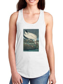 Wood Ibis Racerback Tank -John James Audubon Designs