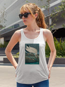 Wood Ibis Racerback Tank -John James Audubon Designs