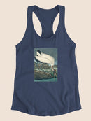 Wood Ibis Racerback Tank -John James Audubon Designs
