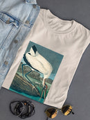 Wood Ibis. T-shirt -John James Audubon Designs