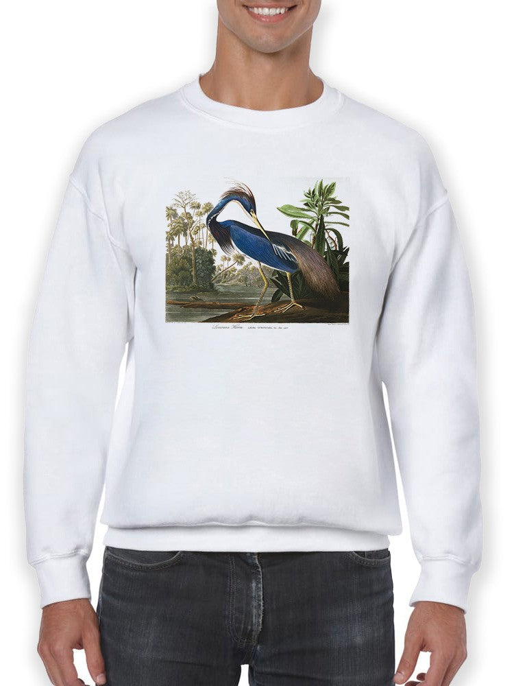 A Tricolored Heron Sweatshirt -John James Audubon Designs
