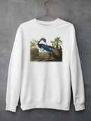 A Tricolored Heron Sweatshirt -John James Audubon Designs