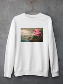 Pink Roseate Spoonbill Sweatshirt -John James Audubon Designs