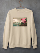 Pink Roseate Spoonbill Sweatshirt -John James Audubon Designs