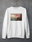 Pink Roseate Spoonbill Sweatshirt -John James Audubon Designs