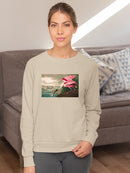 Pink Roseate Spoonbill Sweatshirt -John James Audubon Designs