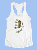 Crested Titmouse. Racerback Tank -John James Audubon Designs