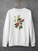 White-Winged Crossbills Sweatshirt -John James Audubon Designs