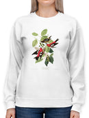 White-Winged Crossbills Sweatshirt -John James Audubon Designs