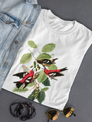 White-Winged Crossbill. T-shirt -John James Audubon Designs